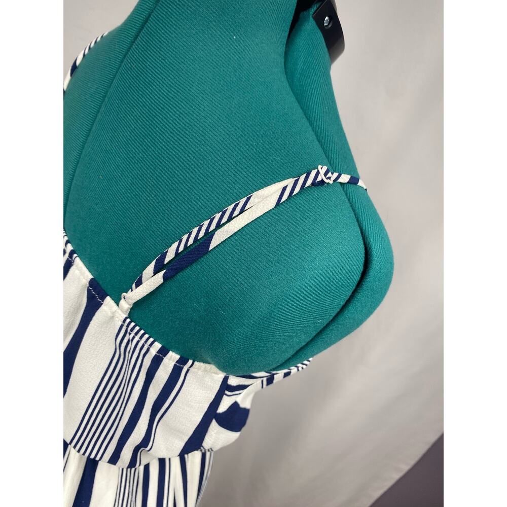 Monteau LA Thin Adjustable Strap Striped Dress Size Medium Color Blue and White - Picture 4 of 8